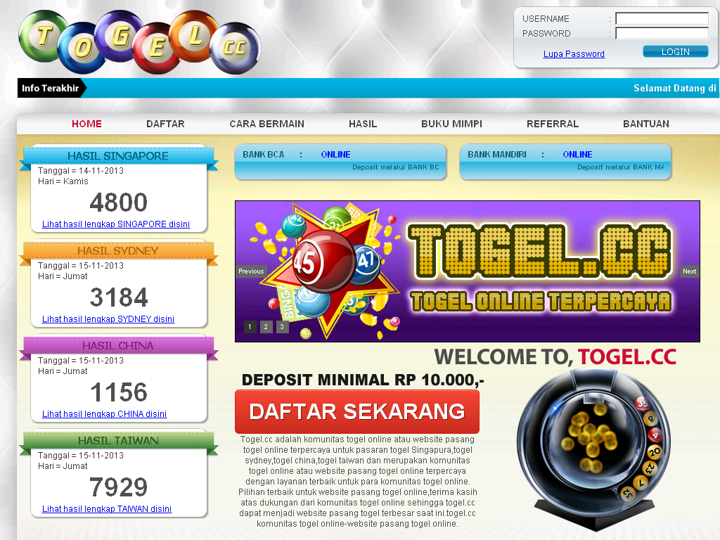 Togelcc | Daftar Agen Togel Online Paling populer