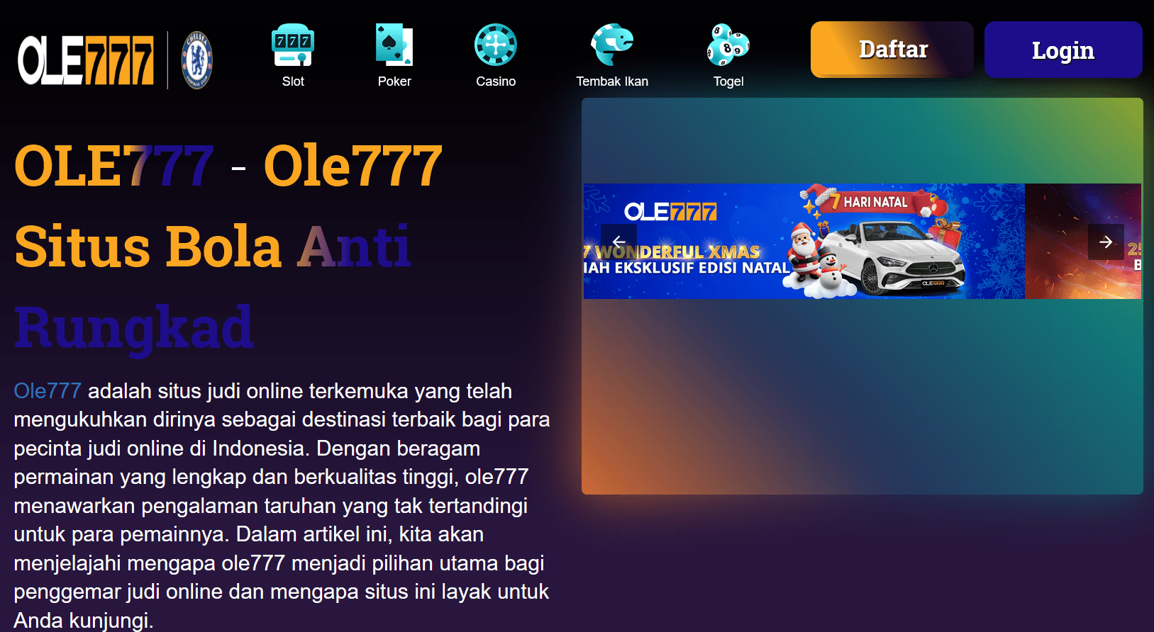 Ole777 – Situs Judi Online Mudah Jakpot Di Asia